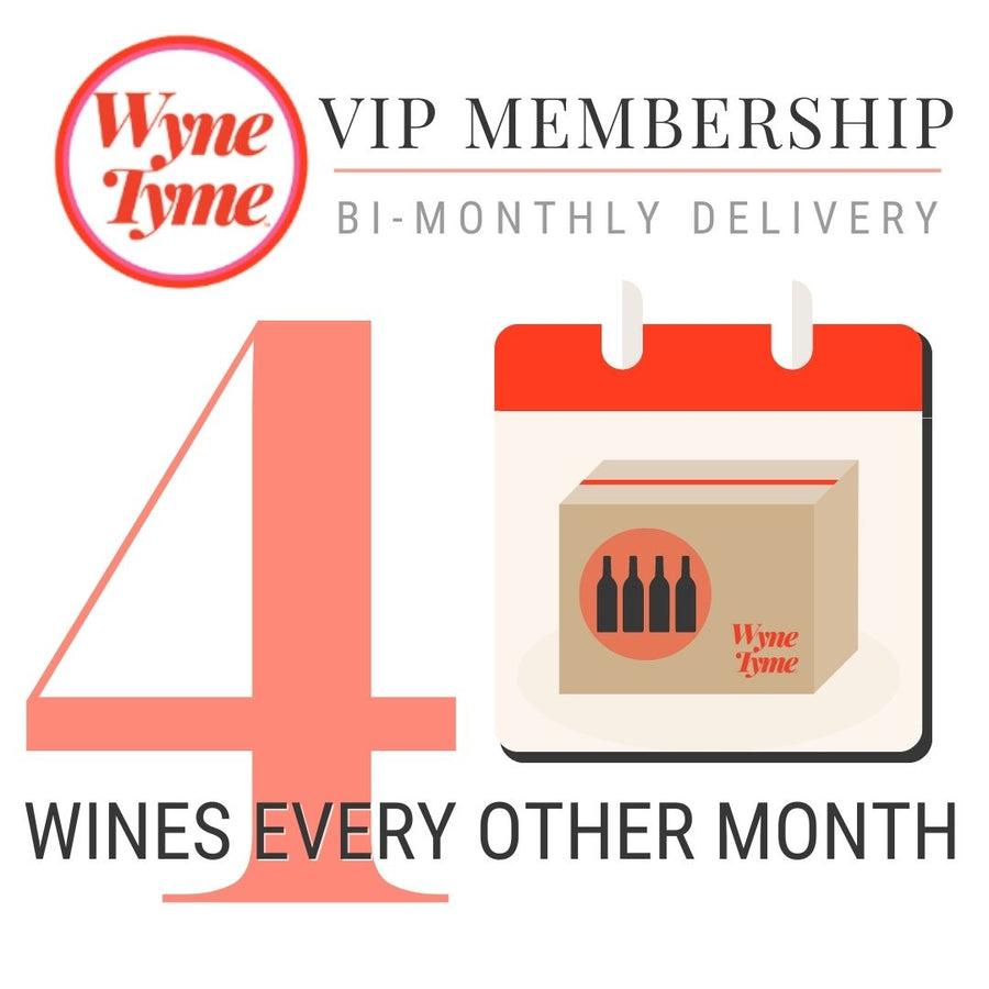 WyneTyme VIP Membership 4 Wines Every Other Month Graphic